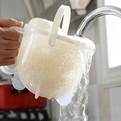 Efficient Rice Washer & Strainer, Durable Plastic, Kitchen
