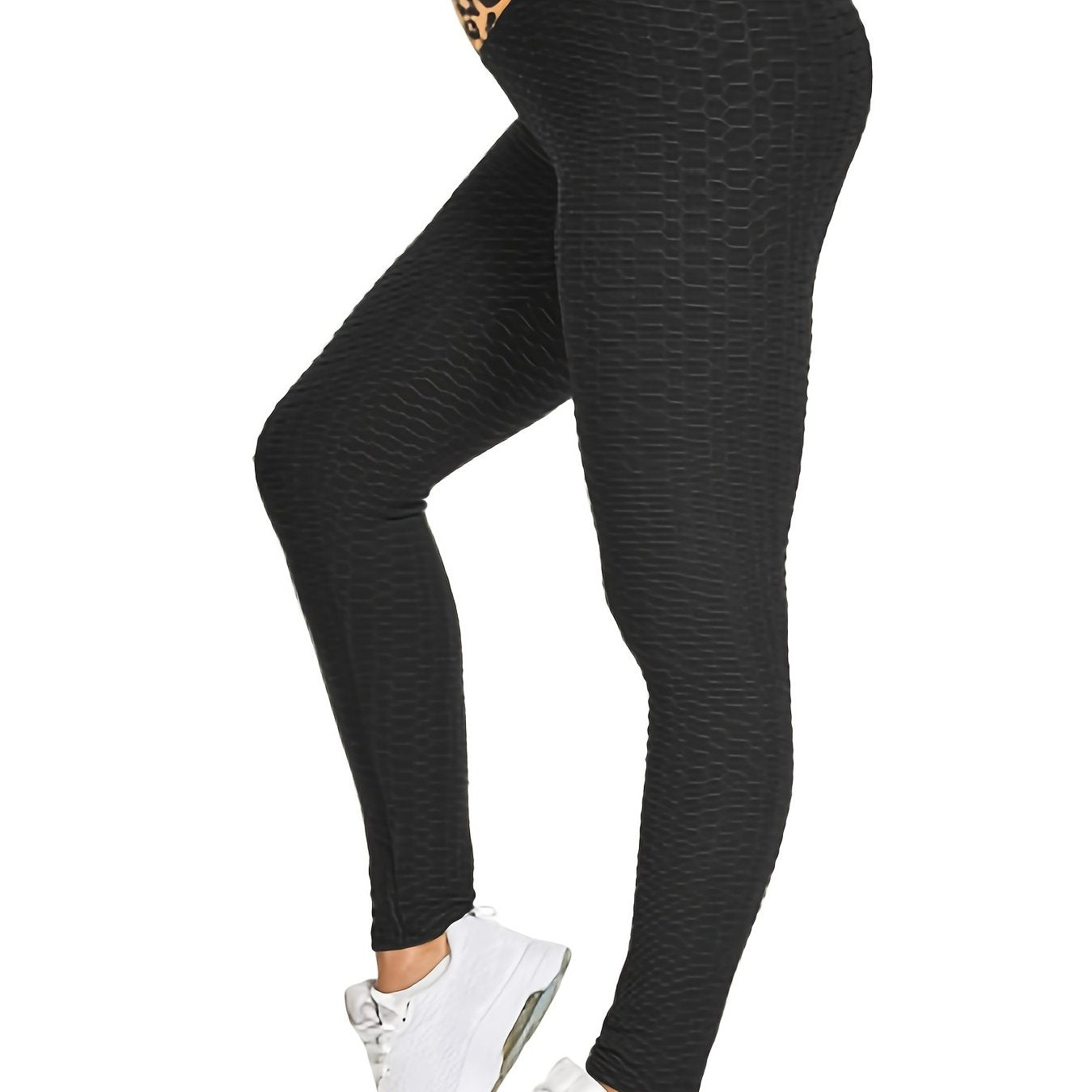 Honeycomb Leggings High Waist Skinny Leggings Spring Summer Women's
