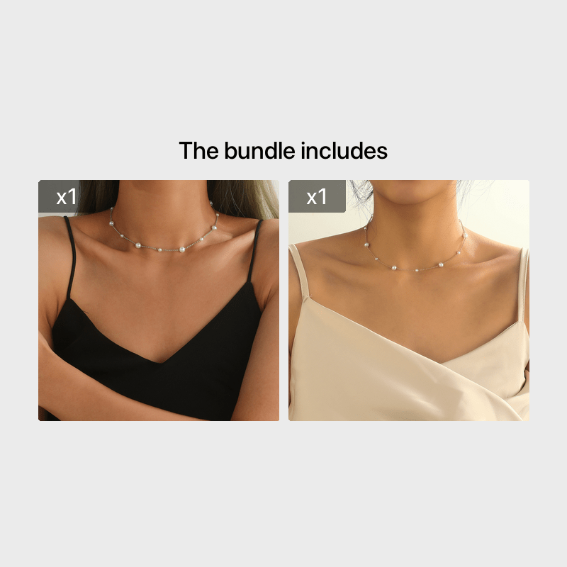 Pearl Chain Necklace Delicate Jewelry Party Decor For Women Girls Gift