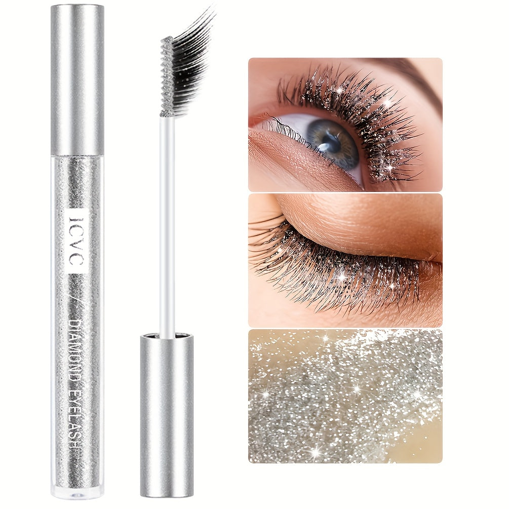 4D Glitter Lashes Mascara Waterproof Sparkling Top Coat