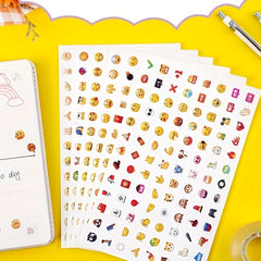624 Mini Emoticon Stickers - Fun Variety of Patterns for DIY Decoration