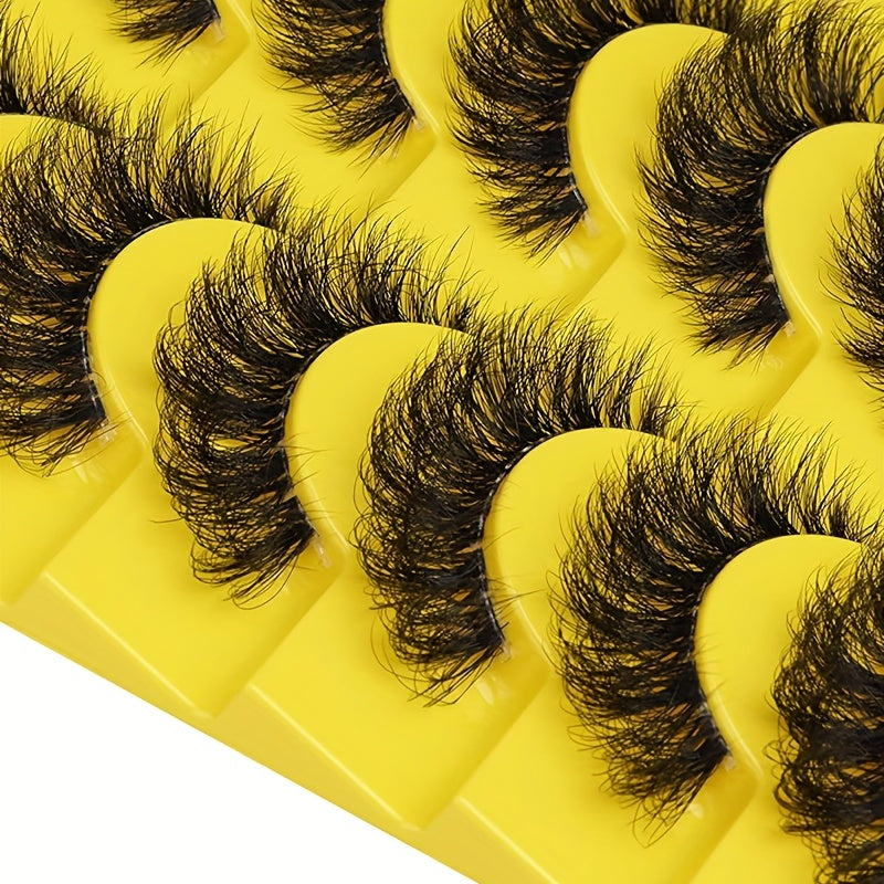 10 Pairs 3D Faux Mink Lashes Soft Wispy Volume Natural False Eyelashes