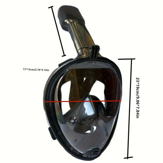 Full Face Snorkel Mask with Camera Mount - 180 Degree View