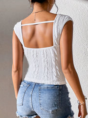 Women's Solid Crew Neck Tank Top