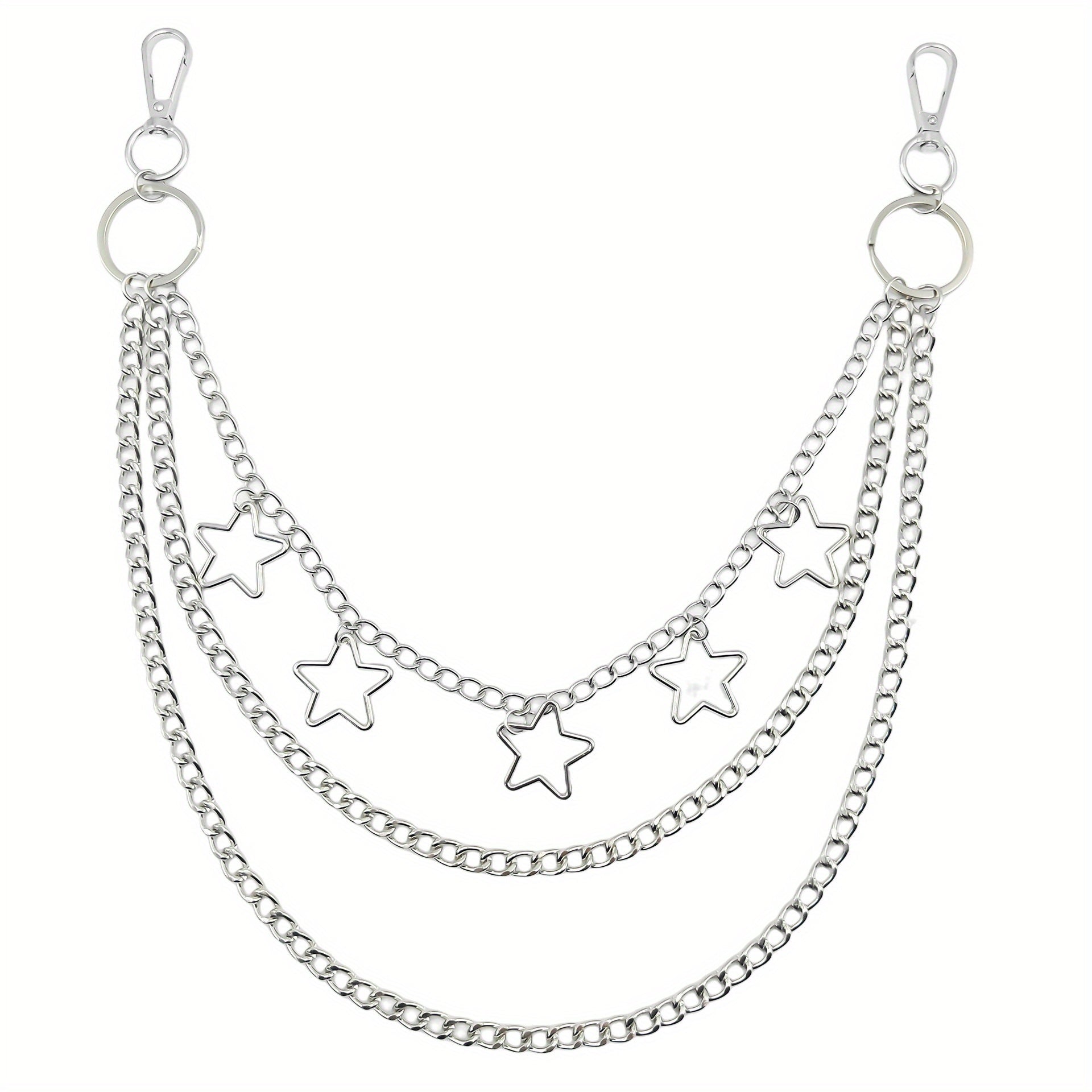 Pentagram Layer Pant Chain Men's Y2K Jewelry