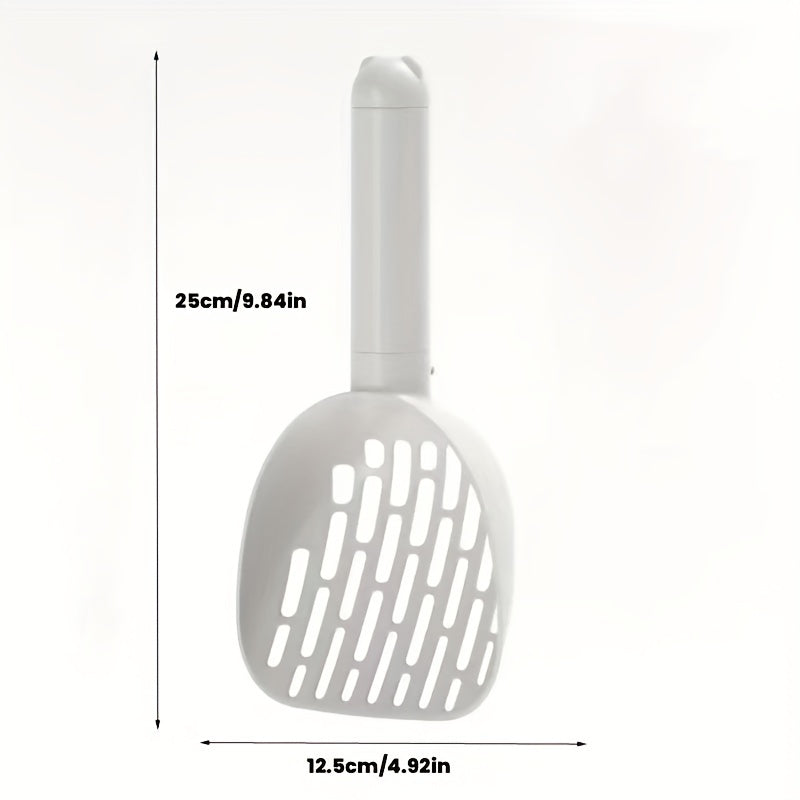 Pet Litter Scooper with Integrated Handle for Cat and Dog Cleaning