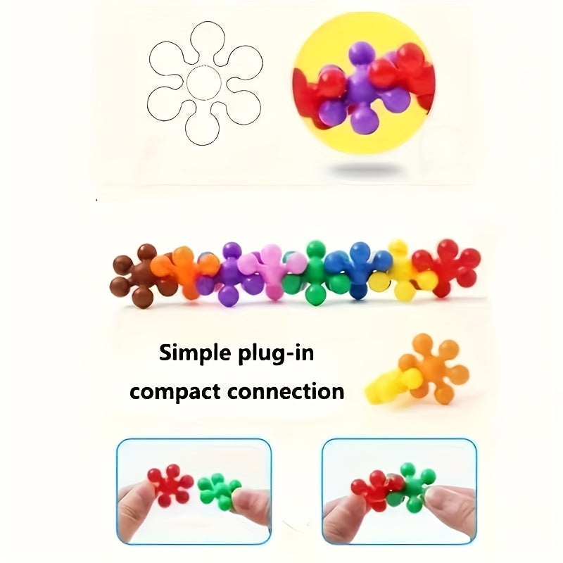 3D Snowflake Building Blocks DIY Assembly Toy Educational Puzzle Set