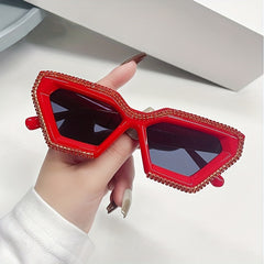 Y2K Cat Eye Sunglasses Rhinestone UV400 Sun Shades Beach Party Club