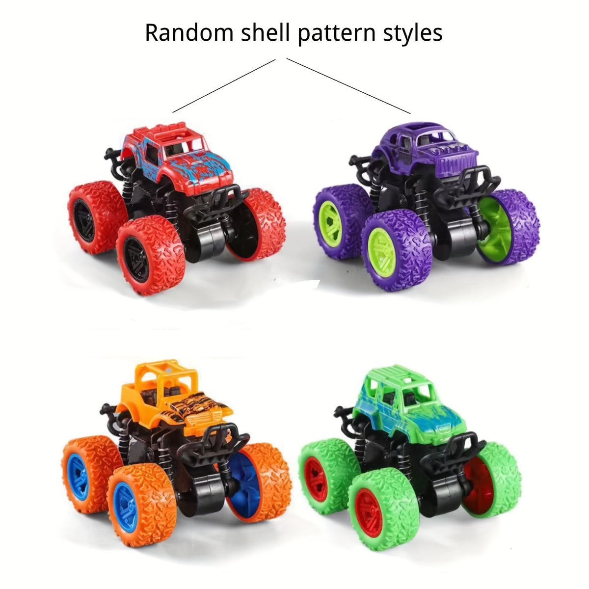 4pcs Inertia Off Road Vehicle Toy - Random Shell Patterns