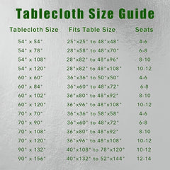 Polyester Table Cloth Stain Resistant Waterproof Table Cover Rectangle