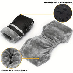 Domi Bear Kids' Stroller Gloves Windproof Waterproof Winter Armrest Covers