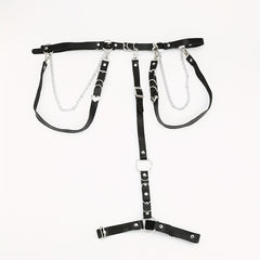 PU Leather Harness Belt Punk Thigh Leg Garter Steampunk Waistband Women