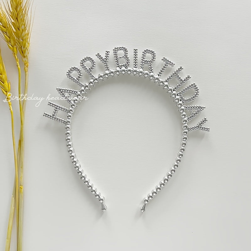 Alphabet Beaded Headband for Kids' Birthday Parties