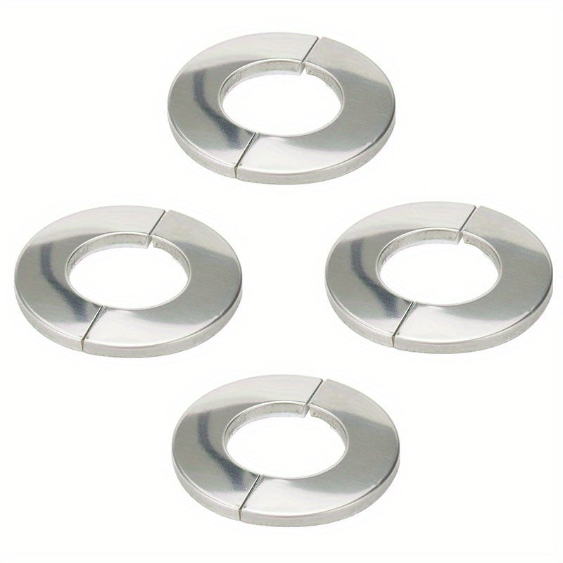 4pcs Round Escutcheon Plate 304 Stainless Steel 22mm Wall Pipe Covers