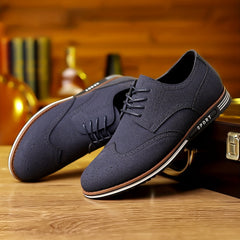 Men's Brogue Wingtip Derby Shoes Lace up Formal Dress Shoes