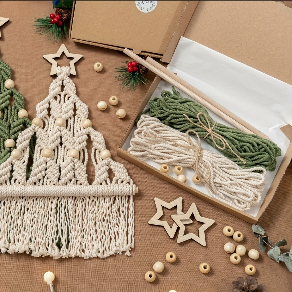 2pcs Woven Christmas Tree DIY Kit Christmas Crafts Gift Kit
