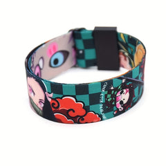 Q Version Anime Print Webbing Bracelet Waterproof Reusable Wristband