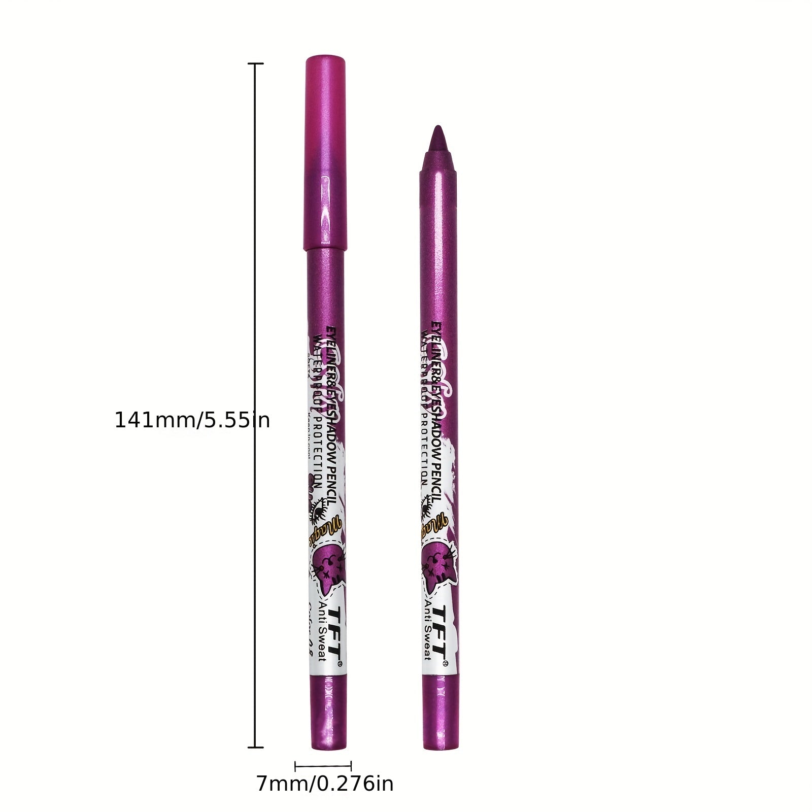 Colorful Eyeliner Pen High Pigmented Pearly Shimmer Metallic Waterproof Stick