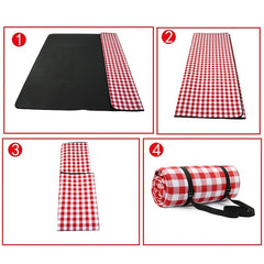 Durable Plaid Picnic Mat for Camping, Beach - Soft Blanket