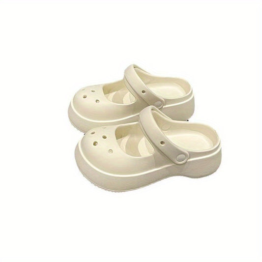 Women's Cut Out Platform Clogs Non Slip Slide Shoes