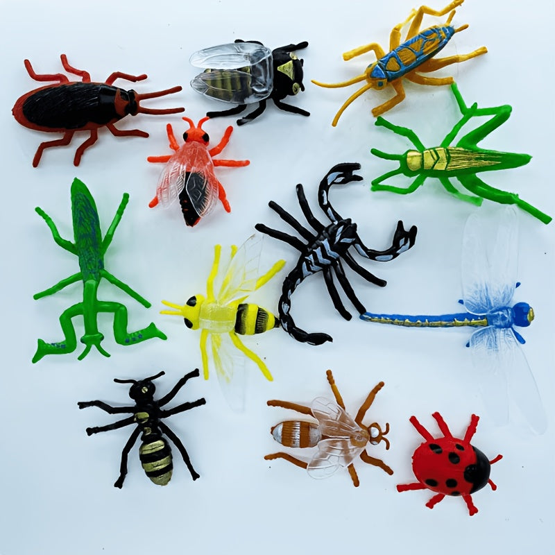 24pcs Mini Insect Toy Models Scientific Cognitive Puzzle Toys