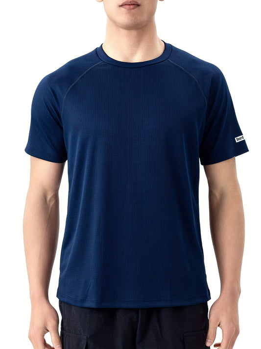 Men's Sports T Shirt Sweat Absorption Breathable for Gym Workouts