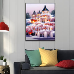 Fairy Tale Castle Canvas Painting Poster for Home Wall Decoration