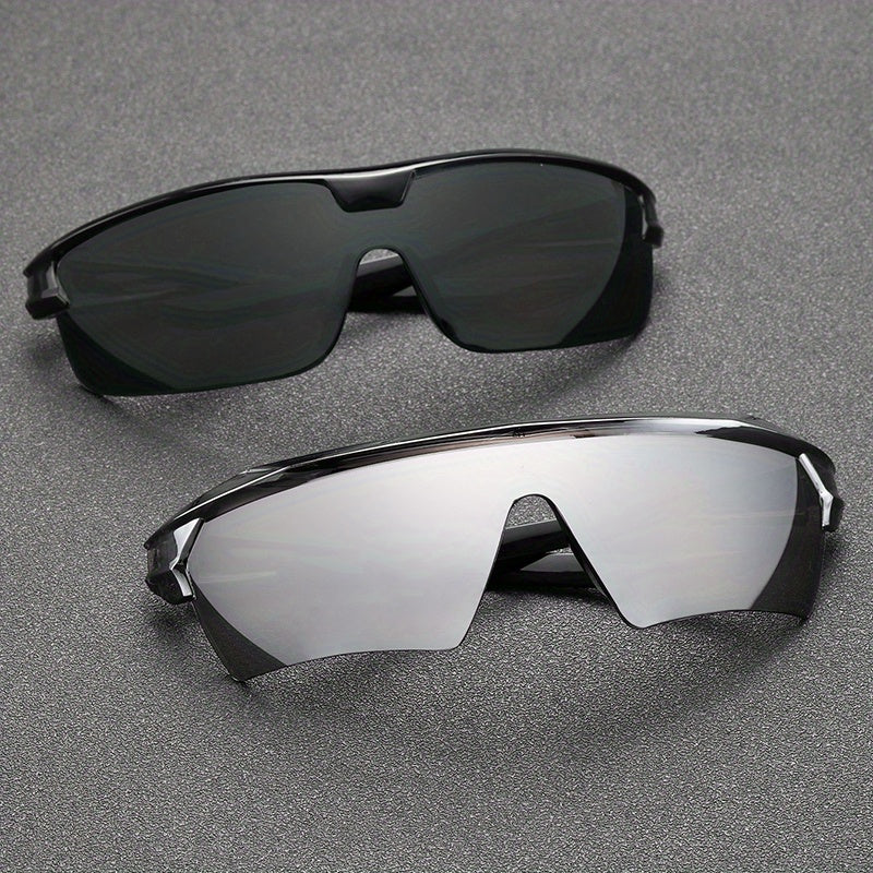 2pcs Men's Cycling Sports Goggles Sunglasses With Glasses Case