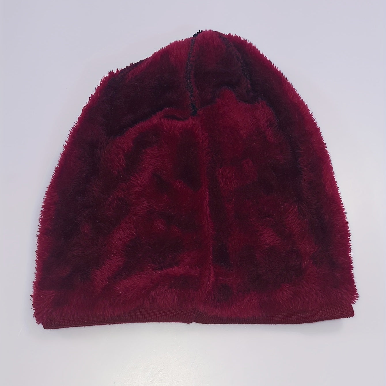 Neutral Large Star Jacquard Plus Velvet Knitted Hat