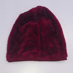 Neutral Large Star Jacquard Plus Velvet Knitted Hat