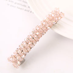 Sparkly Rhinestone Flower Hair Barrette French Style Hair Clip