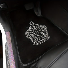 Crystal Inlaid Diamond Crown Car Foot Pad Car Throw Blanket