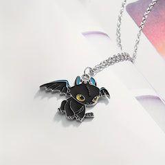 Small Flying Dragon Necklace Dripping Oil Pendant Jewelry