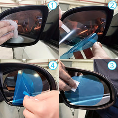 2pcs Car Mirror Film Rainproof Waterproof Anti Fog HD Protection Sticker