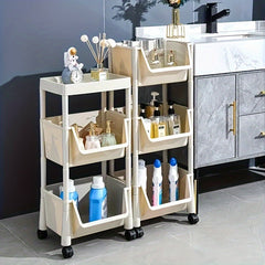Adjustable Storage Trolley Space Saving Shelving For Kitchen Bathroom Office