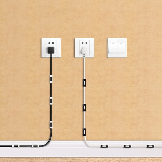 20pcs Self Stick Wire Organizer Cable Clip Clamp Table Wall Fixer Holder Winder