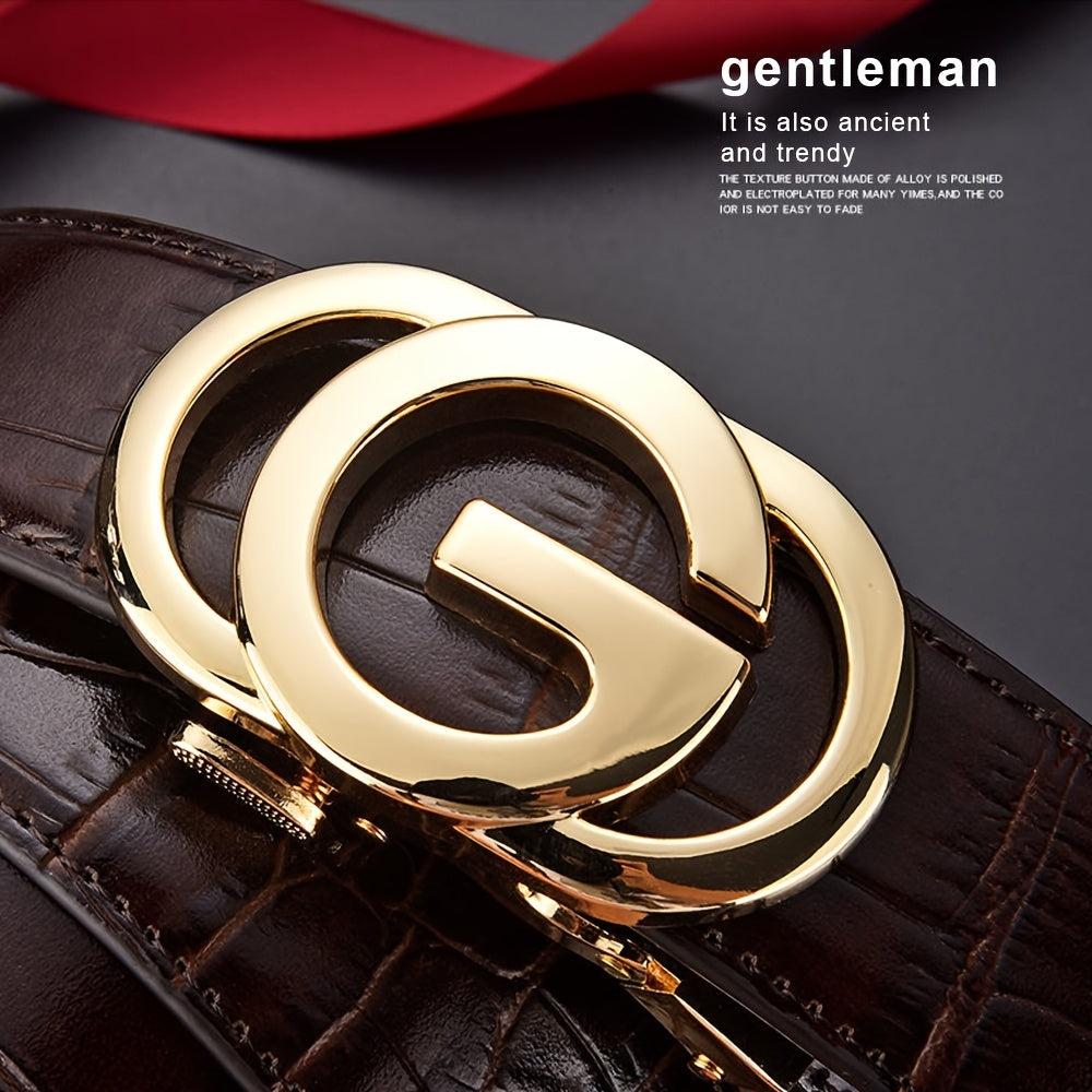 Men's Automatic Buckle Leather Belt All Match Men's Belts