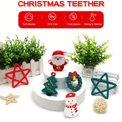 Silicone Christmas Teether For Baby Boys And Girls