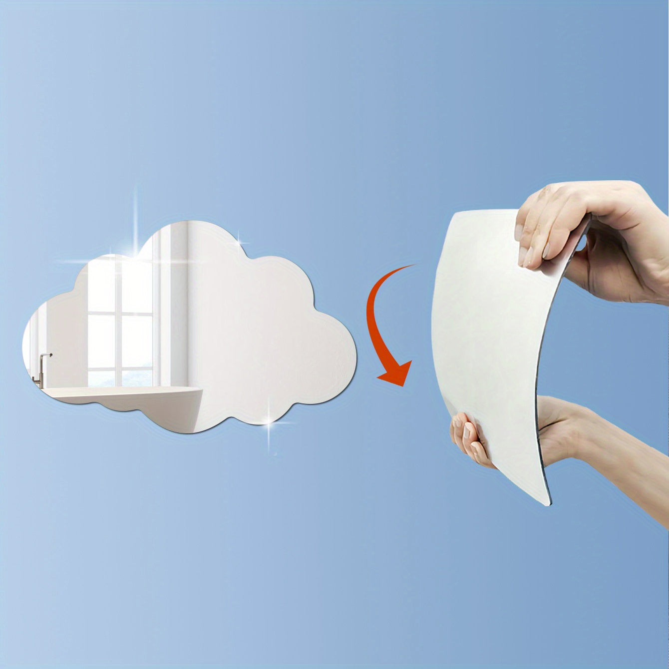 Acrylic Cloud Mirror Stickers for Kids and Girls