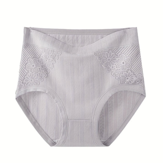  Casual Underwear Women's Plus Plain Lace Ribbed Underwear