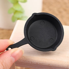 2pcs Doll House Kitchen Utensil Pan 1:12 Dollhouse Accessories