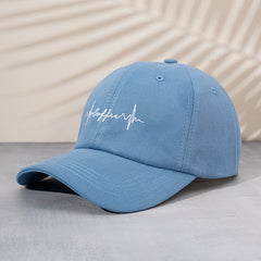 Vintage Embroidered Baseball Cap Coffee Print