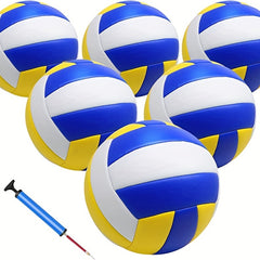 Composite Leather Volleyball Size 5 Inflatable Soft Ball with Pump