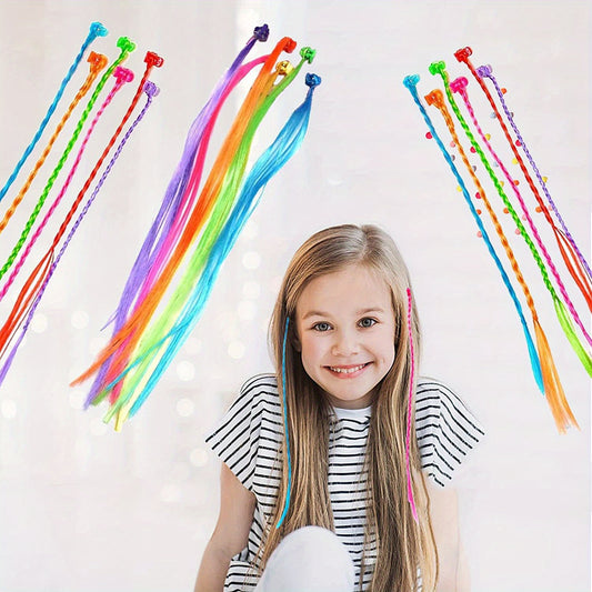 18pc Kids Coloured Hair Extensions Hair Accessories For Girls