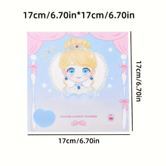 DIY Face Sticker Book with Doll Dress Up Playset