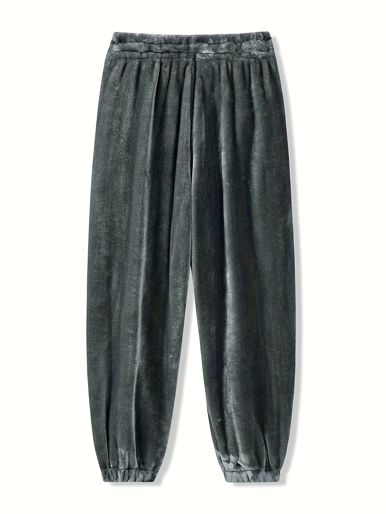 Men's Plush Thermal Sweatpants Pocket Jogger Pants