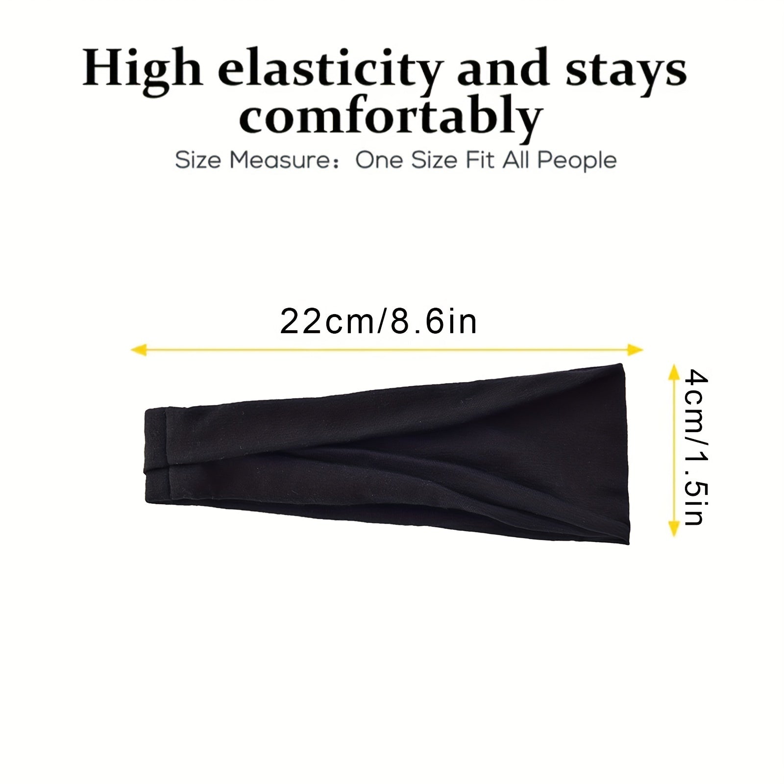 Elastic Sweat Absorbing Bandana for Workout Yoga Tennis