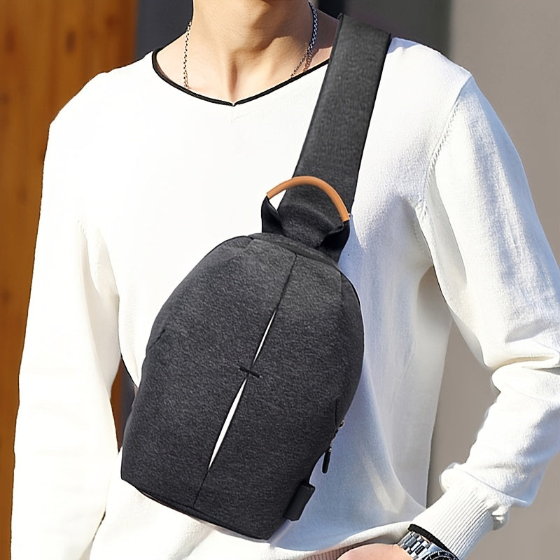 Men's Canvas Casual Outdoor Backpack Shoulder Crossbody Bag