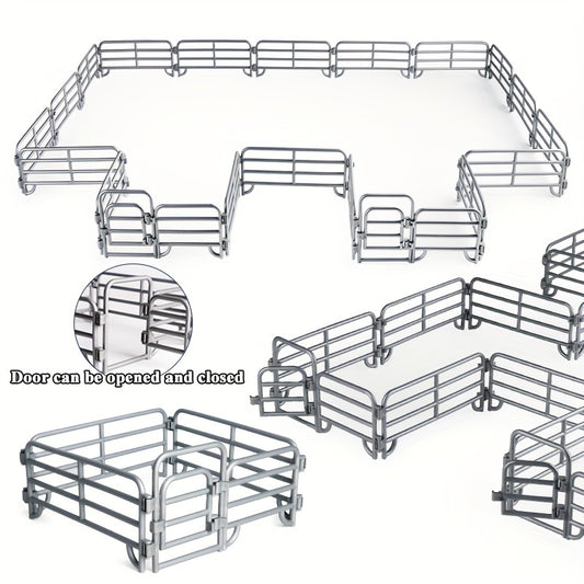 Gray PVC Farm Fence Set for Sandbox & Dollhouse