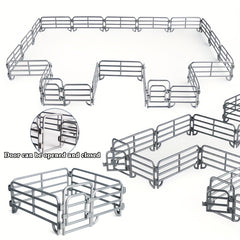 Gray PVC Farm Fence Set for Sandbox & Dollhouse
